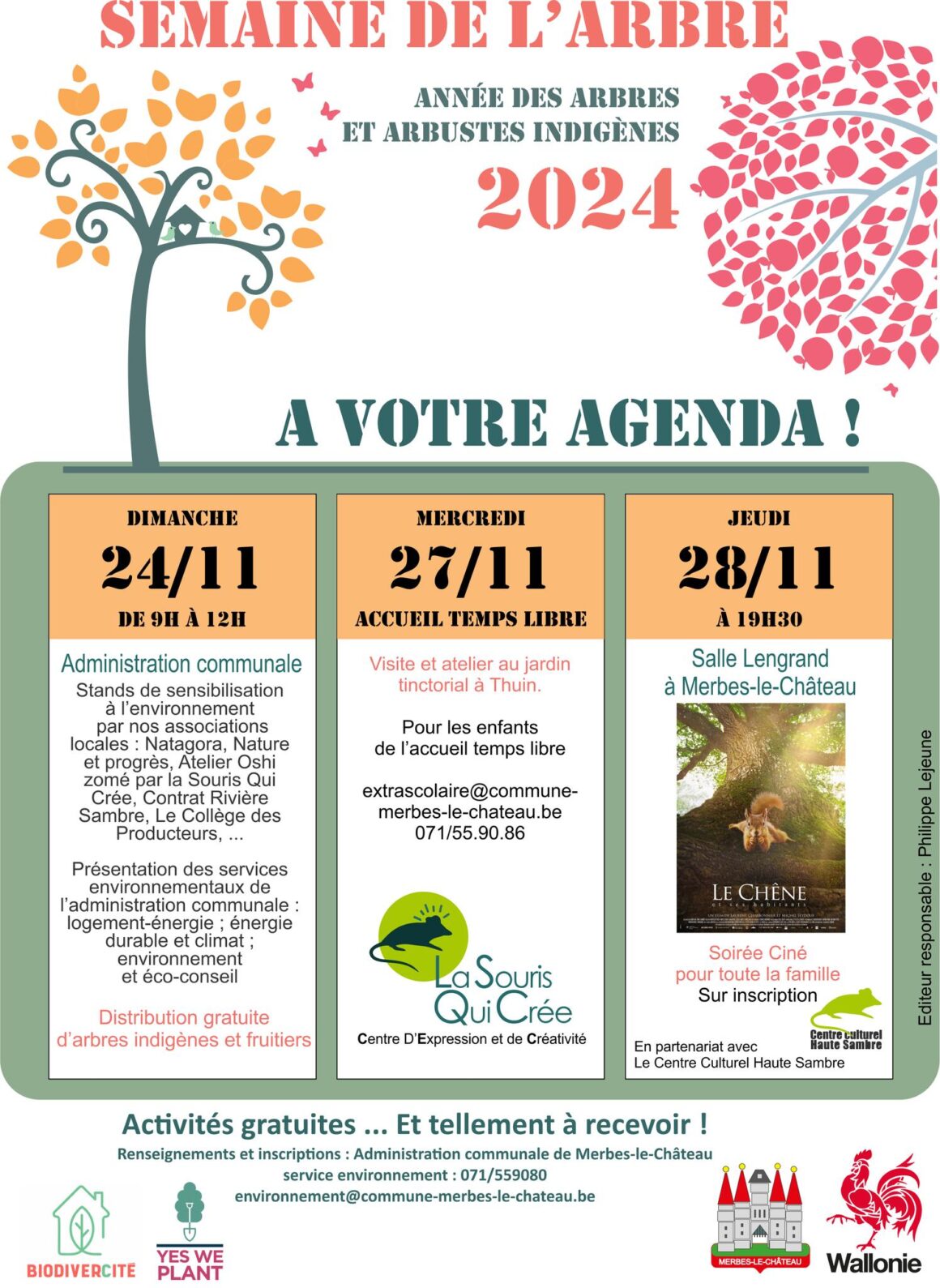 SEMAINE DE L’ARBRE 2024 A MERBES-LE-CHATEAU