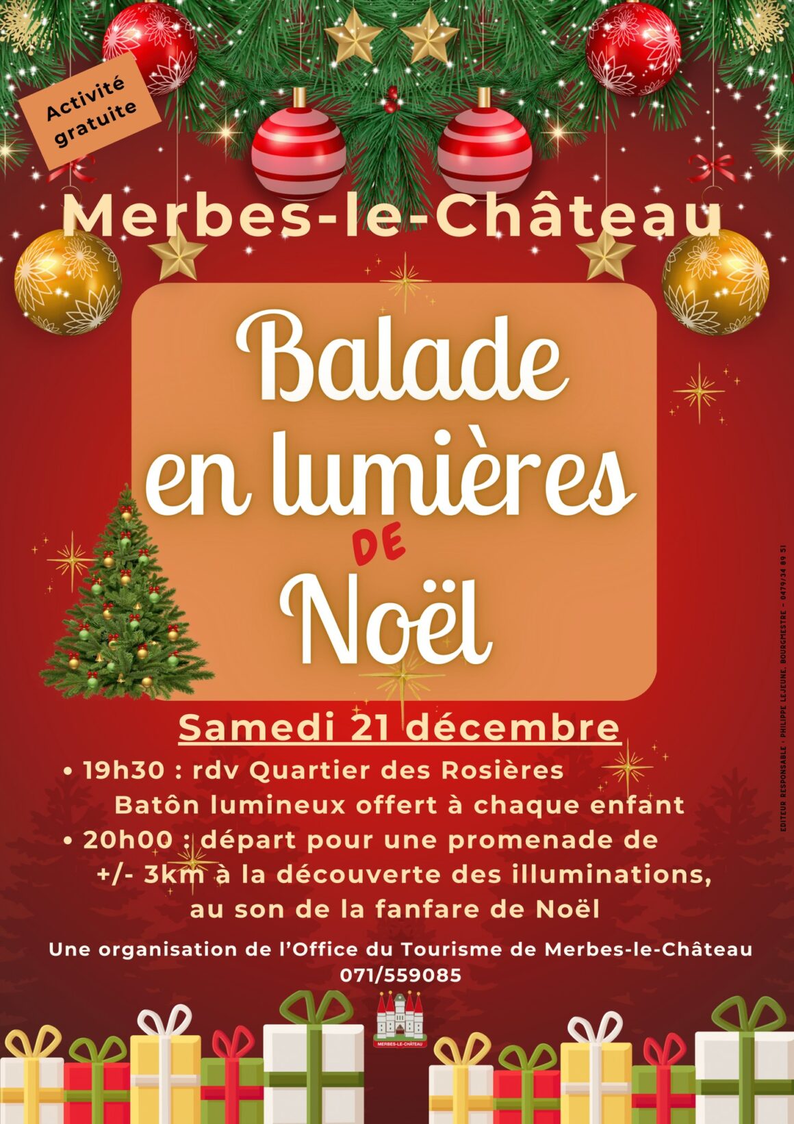 Balade en Lumières de Noël à Merbes-le-Château