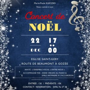 Concert de Noël à l’église de Gozée